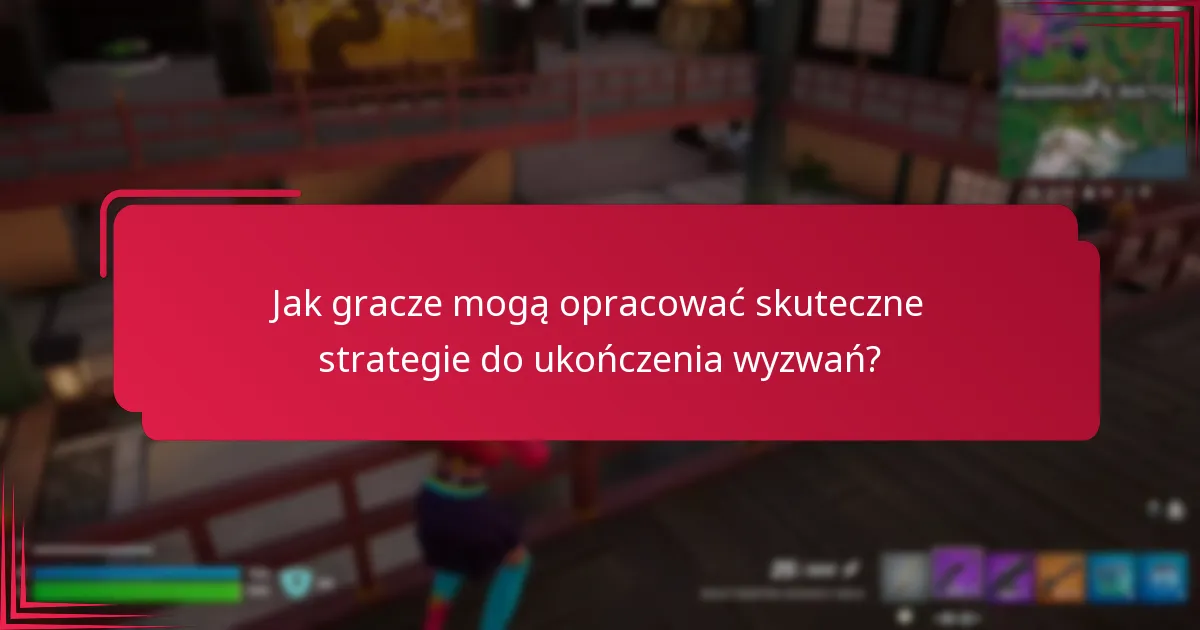 Jak gracze mogą opracować skuteczne strategie do ukończenia wyzwań?