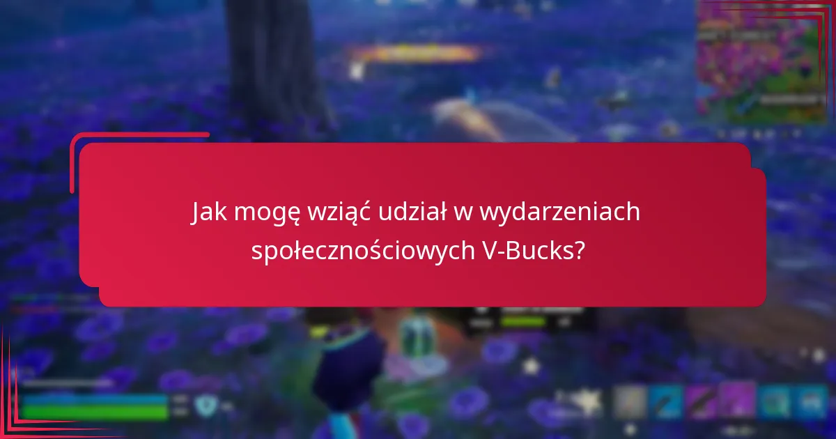 Jakie nagrody mogę zdobyć w wydarzeniach społecznościowych V-Bucks?