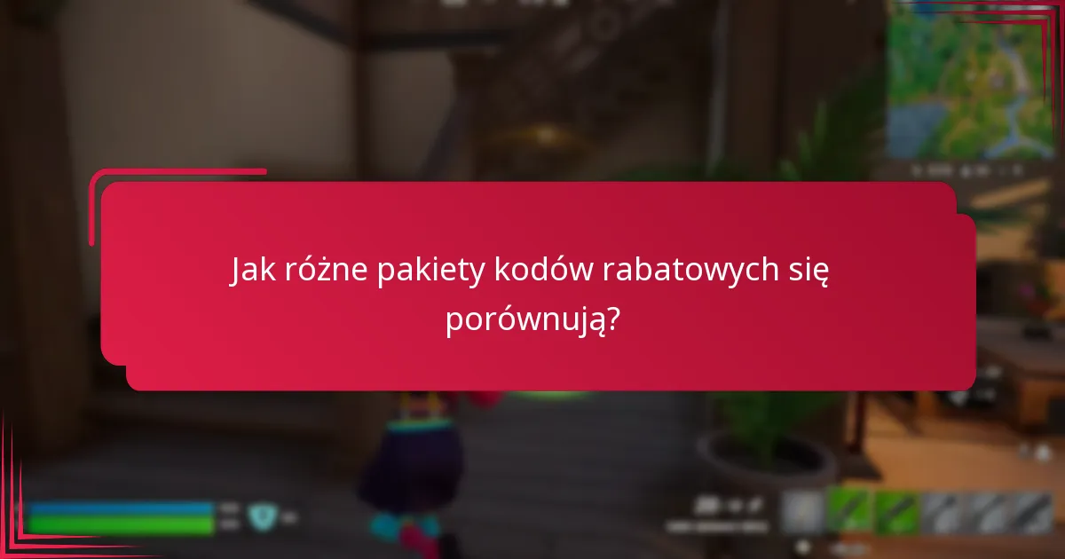 Jak różne pakiety kodów rabatowych się porównują?